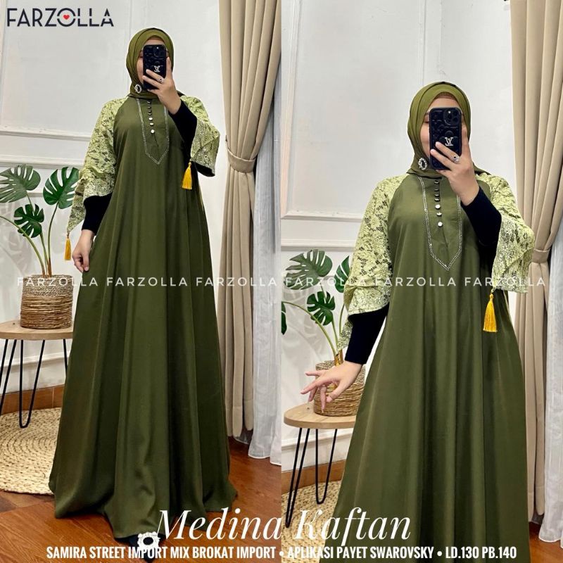 DRES WANITA JUMBO MEDINA KAFTAN ARMY