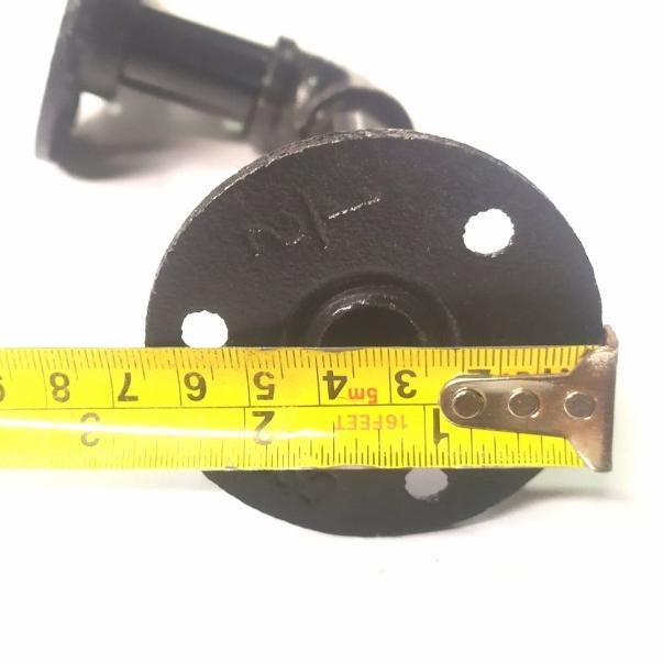 Vintage pipe shelf bracket pipa besi industrial 1/2 inch - pipa 10 cm