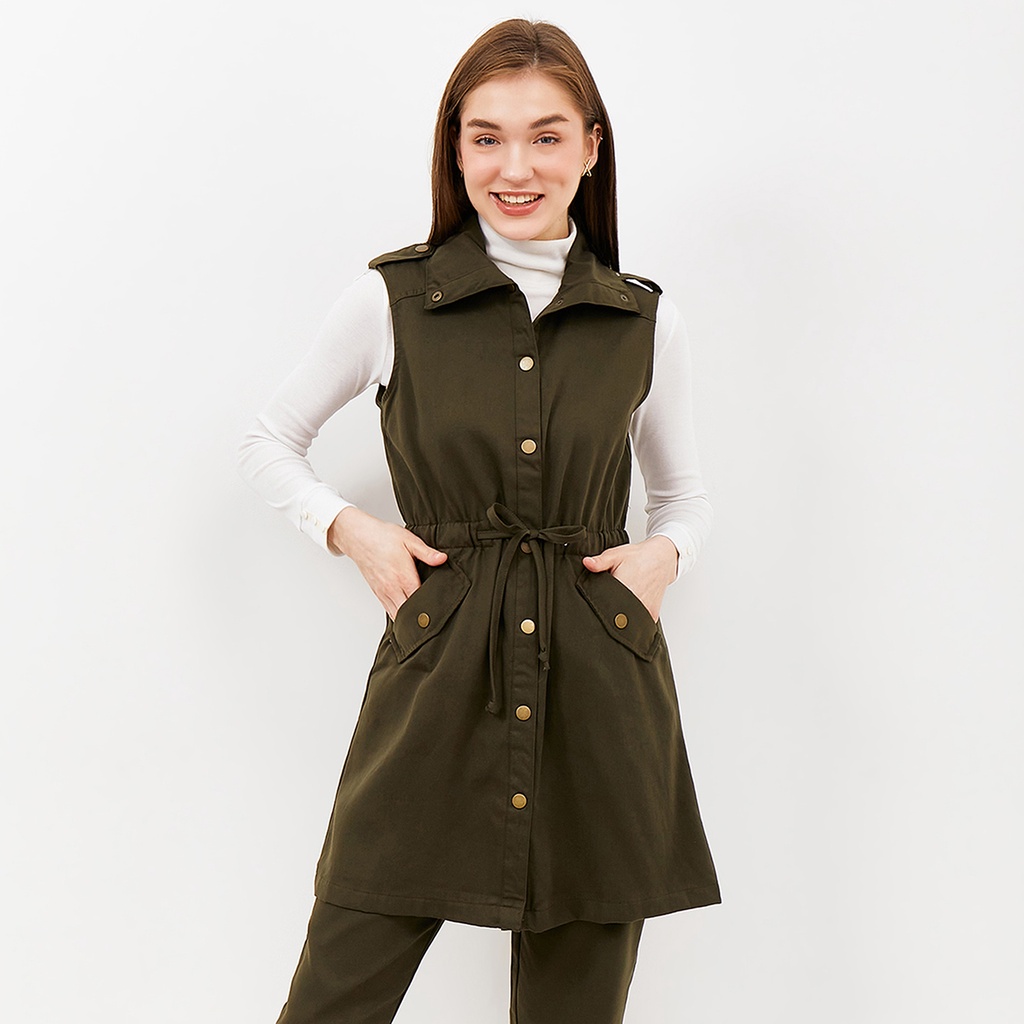 GRAPHIS Metamorph Sleeveless Outer Olive