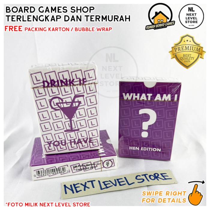 What am i ? Hen Edition Drunk Game Card Drinking Board Games