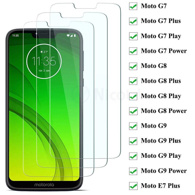 3pcs Pelindung Layar Tempered Glass 9H Untuk Motorola Moto G7 G8 G9 E7 Plus Play Power