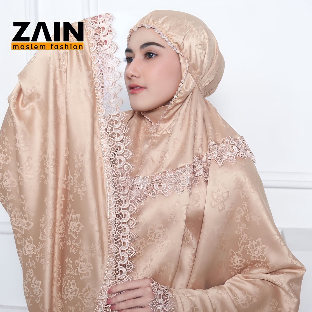 ZAIN - Mukena Dewasa Mewah Sutra Dop Swarovski Series Zain