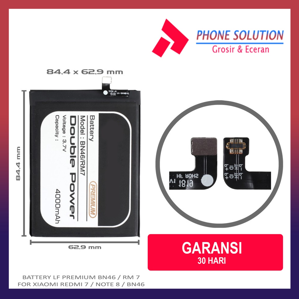 Baterai Xiaomi Redmi 7 / Baterai Redmi Note 8 / Baterai Xiaomi Redmi BN46 Universa // Supplier LCD Xiaomi - Garansi 1 Bulan