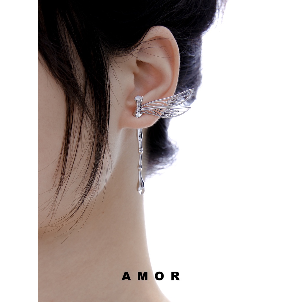 Anting Tusuk Model Capung 3D Hollow Untuk Wanita