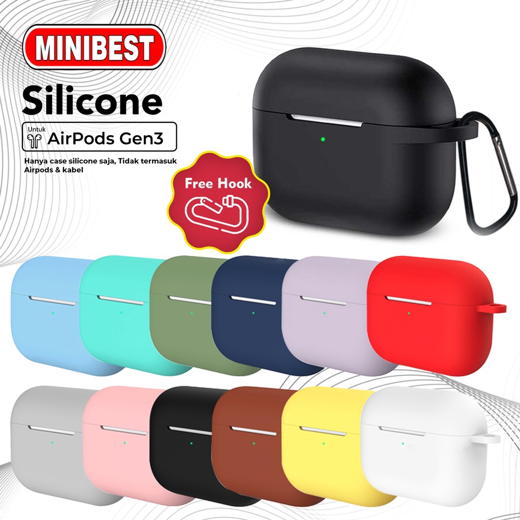 MINIBEST Case / Casing MB_Pods 3rd Generation (Premium Silicone Softcase + Free Hook) by minibest Indonesia