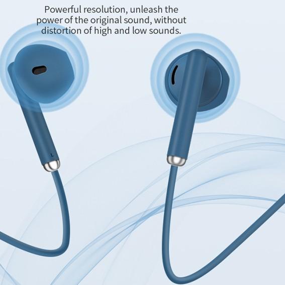 In-Ear Earphones KIVEE Wired Earphone Mic 3.5mm Android - Biru