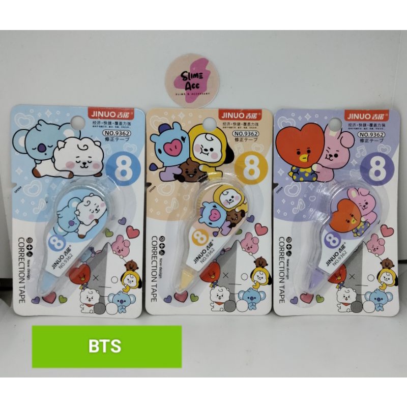 

CORRECTiON TAPE KARAKTER BTS TIPE X KERTAS 8 METER.