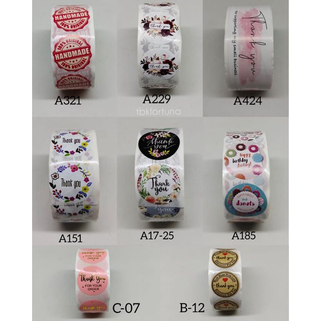 

Aneka Stiker Label Thankyou 2,5cm (1roll)