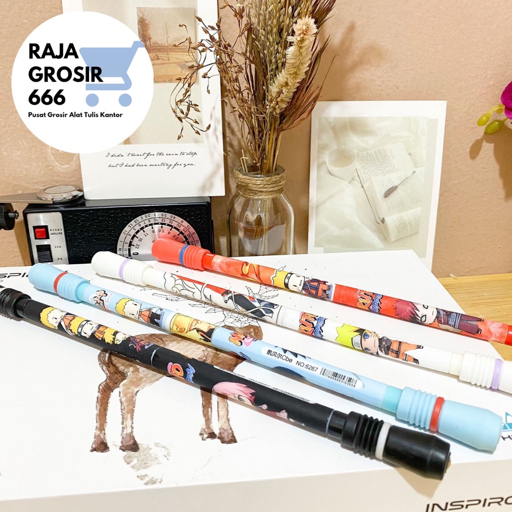 

pulpen putar tongkat magnet BISA DIBAGI DUA naruto termurah alat tulis kantor perlengkapan kantor lucu imut kado unik souvernir