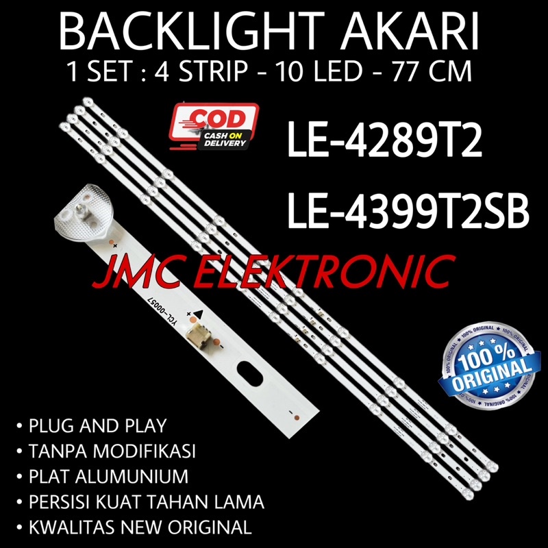 BACKLIGHT TV AKARI 42 INC LE-43P88 LE-4289T2 LE-4399T2SB LE43P88 LE4389T2SB LE4289T2 LAMPU BL 42IN 10K 3V