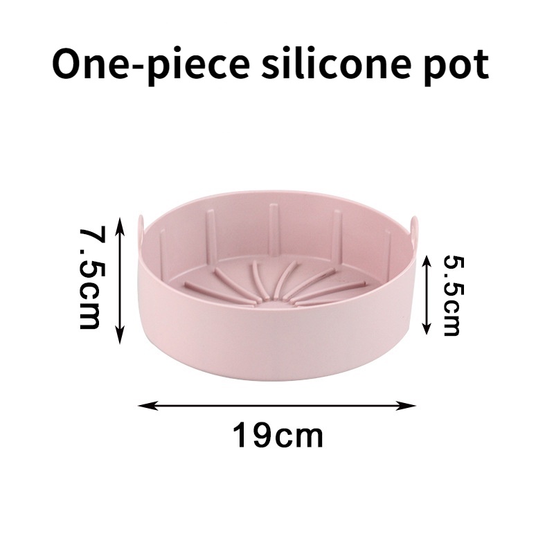 1pc Air Fryer Silicone Pot Silikon 16cm/19cm Bowl Wadah Tray Nampan Baking Cooking Silicon