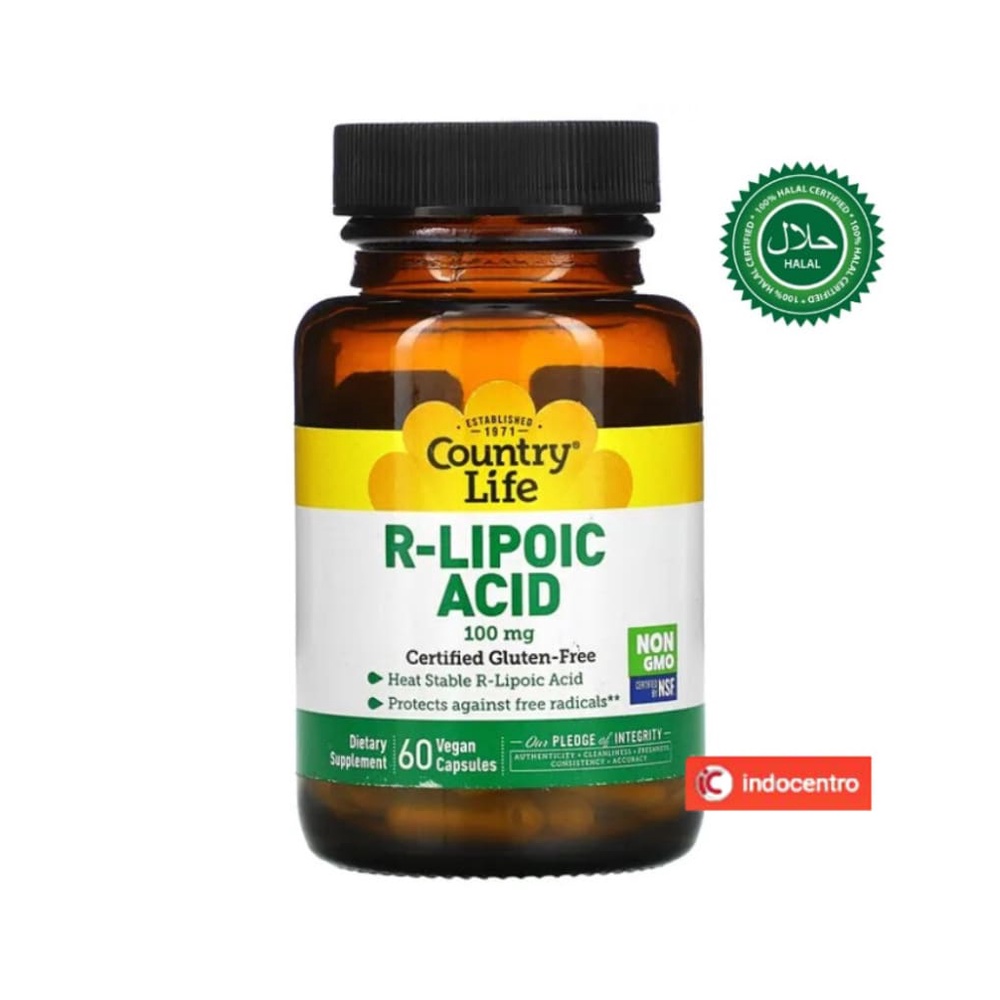 Country Life R-Lipoic Acid 100mg 60 Veg Caps