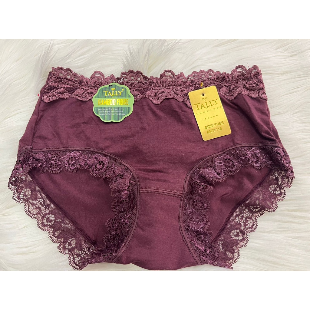 NEW - CD RENDA Grosir Ecer CD Celana dalam Wanita bambu Tally Renda 113 bahan bambu TALLY CD CELANA DALAM 113 | RENDA | KATUN BAMBOO | FREE SIZE | FIT XLTALLY 113 CD L-XL CELANA DALAM RENDA BAMBOO ANTI ALERGITALLY Celana Dalam Wanita Bahan Katun Renda Bam