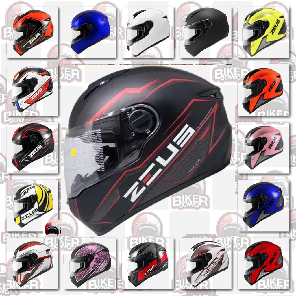 Helm Full Face Sport Visor Gelap untuk Riding Touring Pria