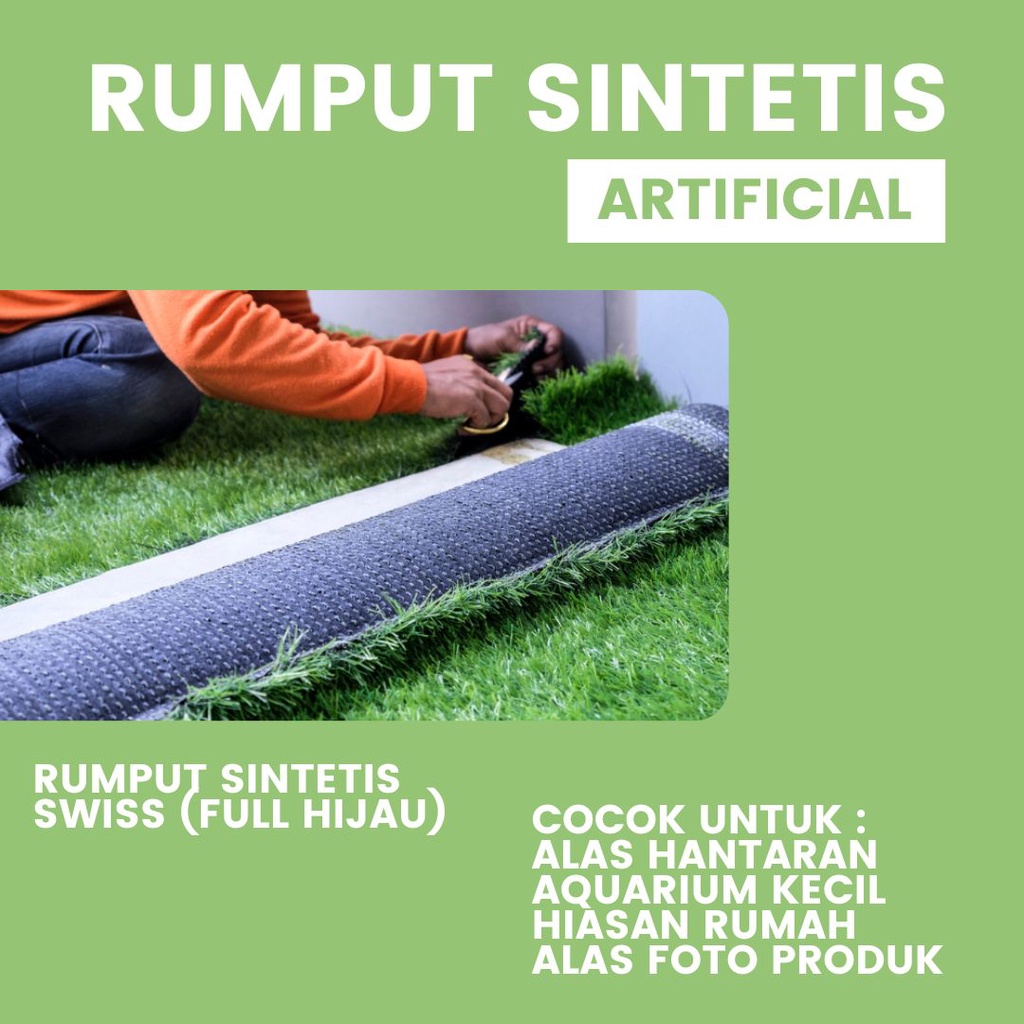 Rumput Sintetis Murah Swiss Dekorasi Taman Outdoor Indoor Alas Hantaran Mahar Aquascape Aquarium Tanaman Plastik Best Quality