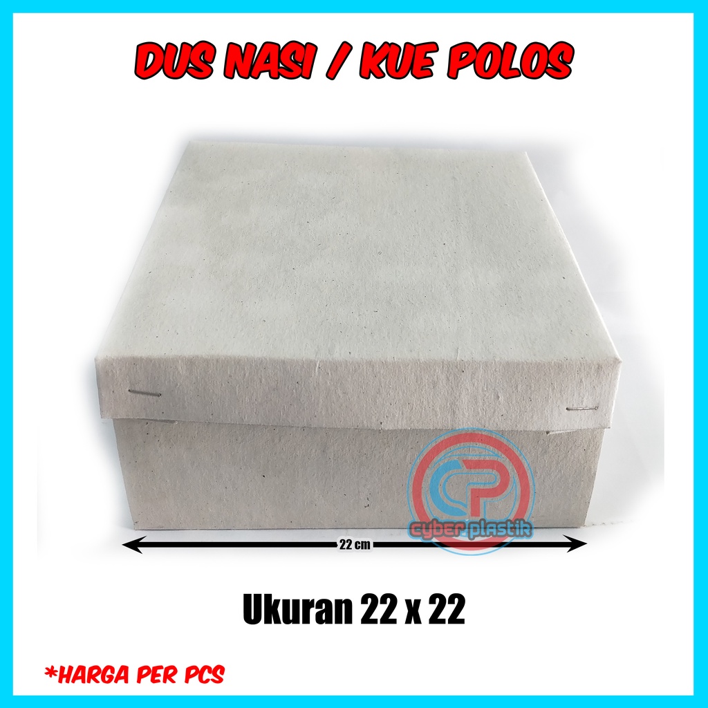 

Dus Nasi / Dus Kue Ukuran 22 x 22 x 8 Polos