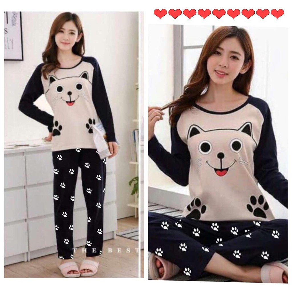 damai fashion jakarta - baju setelan piyama PAW PAW wanita - konveksi baju termurah tanah abang