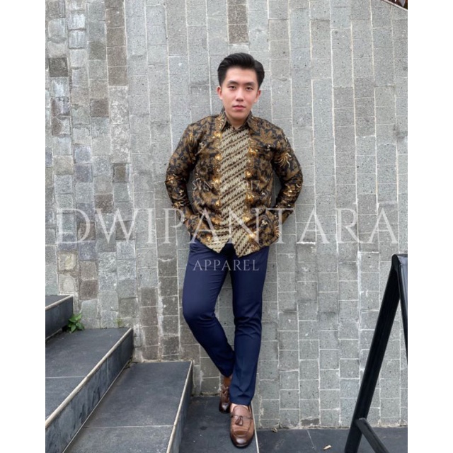 Batik Tamalate, Batik Pria Premium, Lengan Panjang, Satin Furing