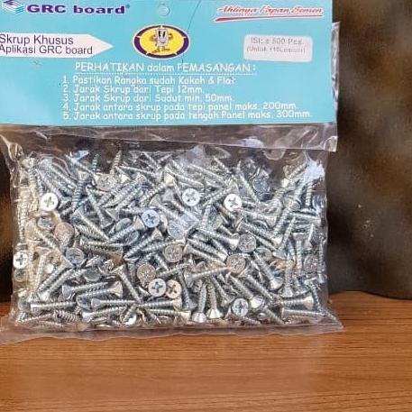 SKRUP Sekrup Baut GRC Kalsi BOARD Sirip Kuping 1 Bungkus Biru 500 Pcs