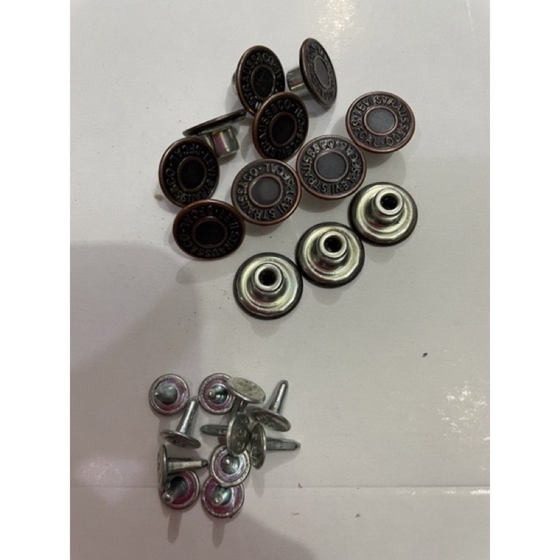 100 pcs KANCING ORIGINAL JEANS / kancing celana jeans ori 1 set kancing jeans