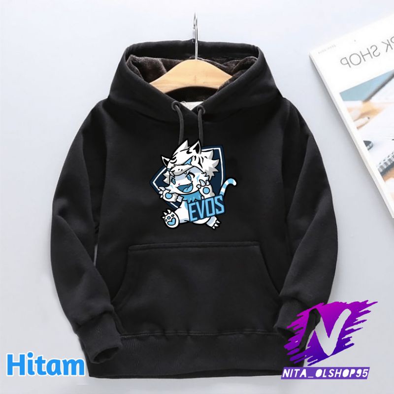 jaket sweater hoodie anak evos mobile legends