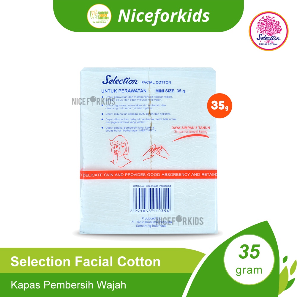 Selection Facial Cotton 35GR / Selection Facial Cotton 75GR / Kapas Pembersih Wajah / Kapas Wajah