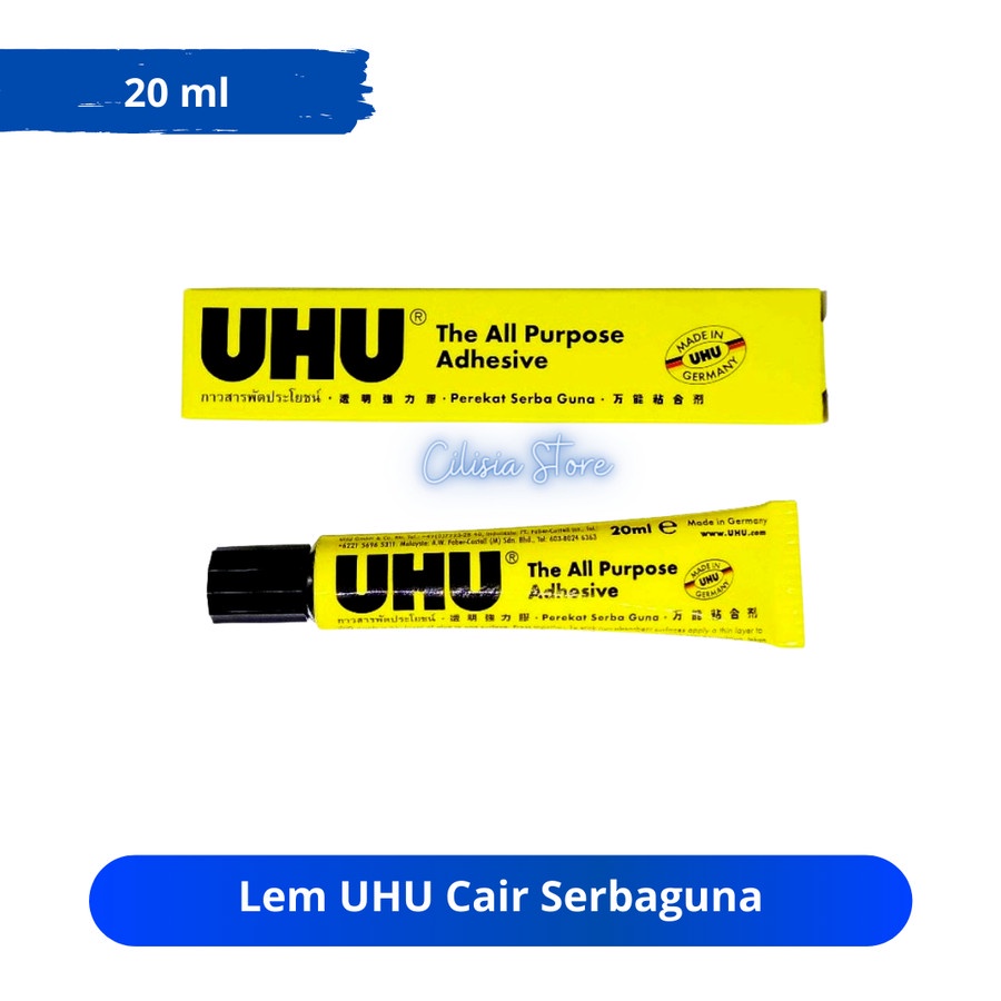 

Lem UHU Cair 20ml Serbaguna / UHU The All Purpose Adhesive Lem Perekat