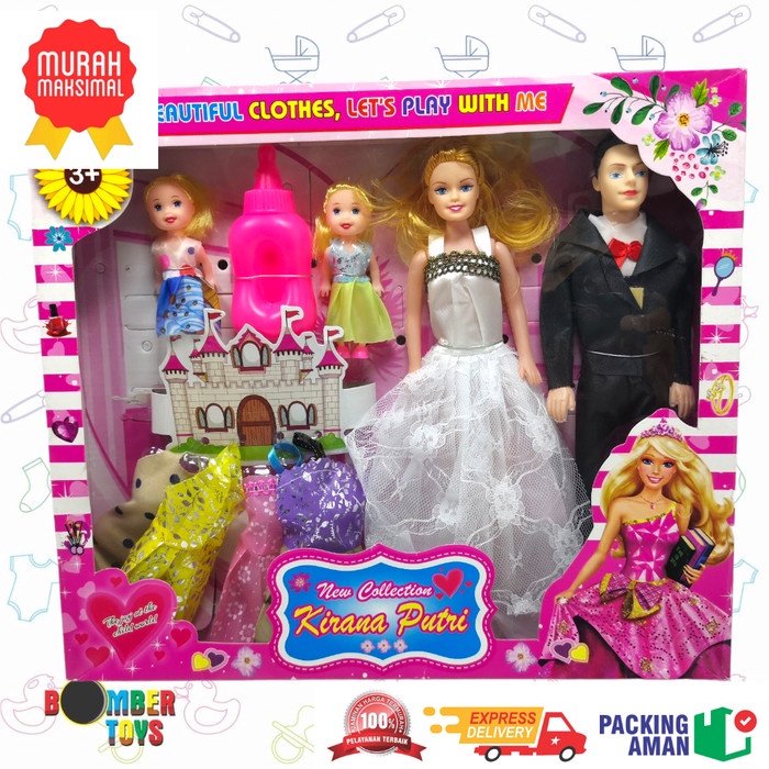 MAINAN ANAK BONEKA BERBIEE GANTI BAJU BERBIE BEAUTY 838-K1B