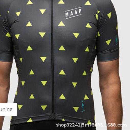 Baju Jersey Cycling Sepeda Import Premium MAAP Motif Unique II - Kuning, XL