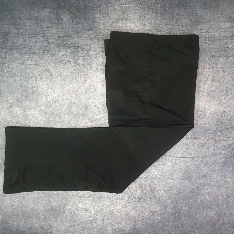 celana formal pria celana kain hitam