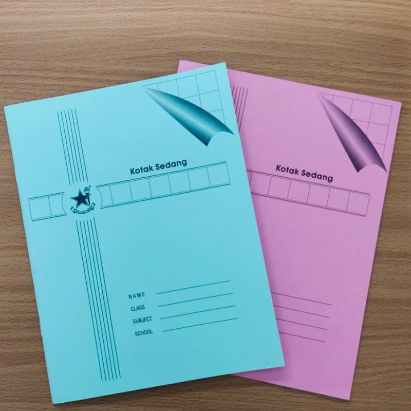 buku tulis mandarin kotak sedang / alphabert bintang isi 38 lembar