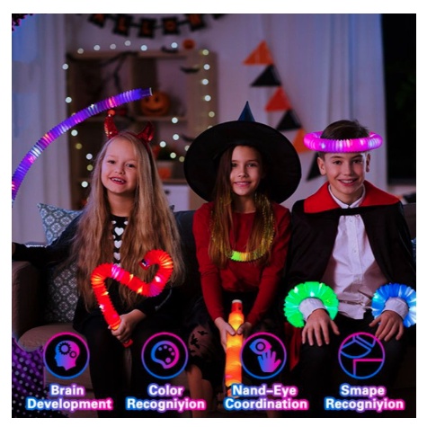 Mainan Viral CEV Light Up Pop Tubes Pop Pipes Mainan Lampu Stick Pipa Selang Fidget Toy - Mainan Viral 2022 - POPLED Selang LED