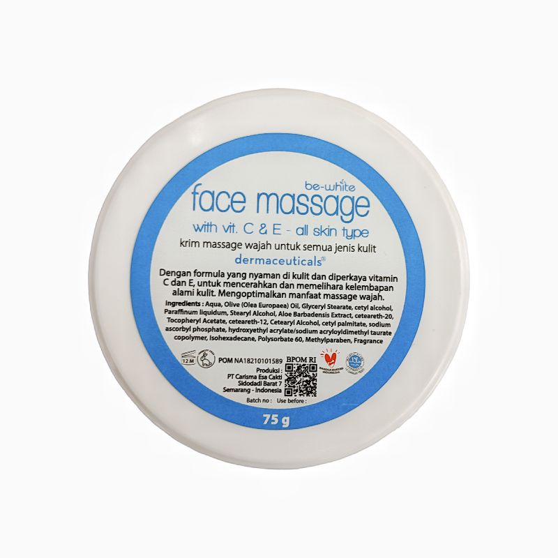 Be-White Face Massage (75g) - Krim Massage Wajah Semua Jenis Kulit