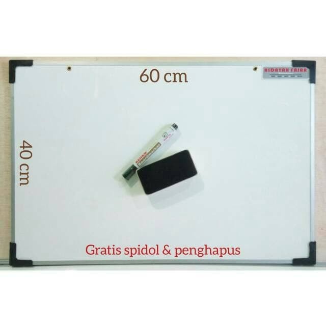 

Papan Tulis Papan Tulis Putih/ White Board 60X40 + Spidol Dan Penghapus