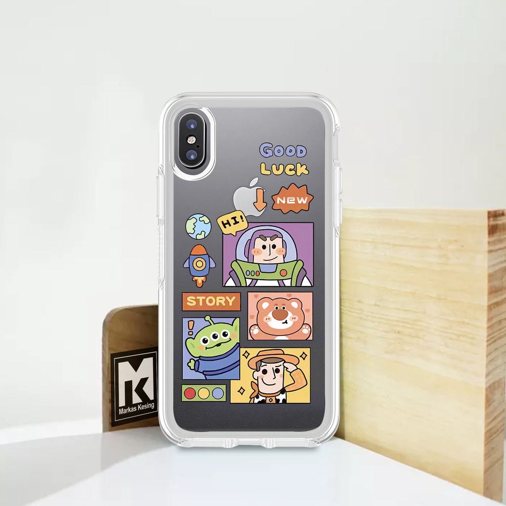 Softcase Oppo A5S A7 A12 A11K - Clear Case Fourside Airbag ( Toy Story ) - Anticrack - Case Bening -