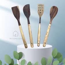 Spatula stainless gagang kayu murah / susuk / sutil / sodet/sotil