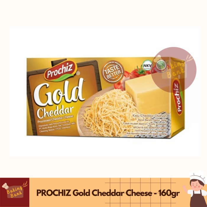 

T0P PROCHIZ KEJU CHEDDAR KEJU OLAHAN PROCHIZ GOLD CHEDDAR 160 GR NICE