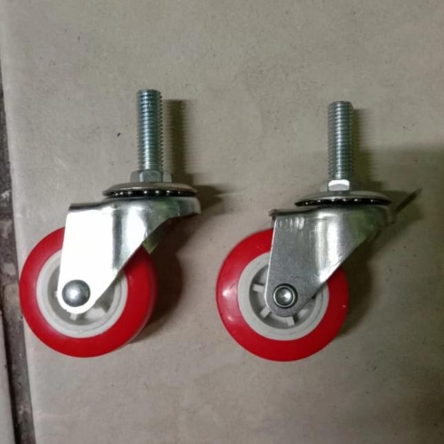 roda troli roda pu roda baut 2 inch baut tusuk