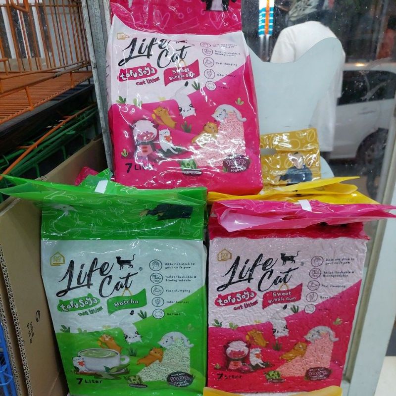 TOFUSOYA Life Cat CLUMPING 7 LITER | PREMIUM PASIR KUCING | CAT LITTER