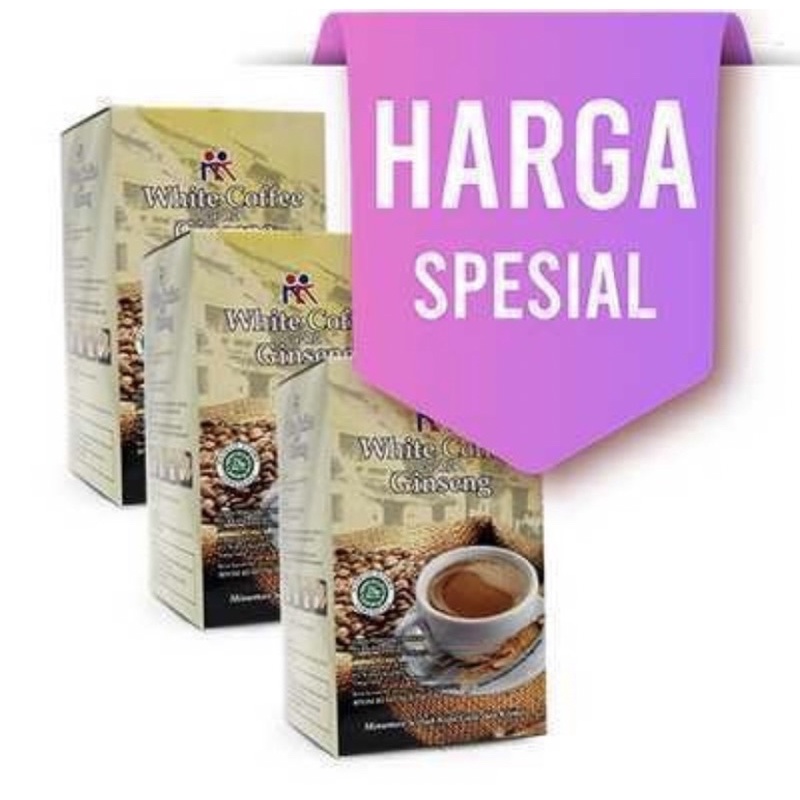 

3 Box White Coffee With Gingeng (kualitas Terbaik)