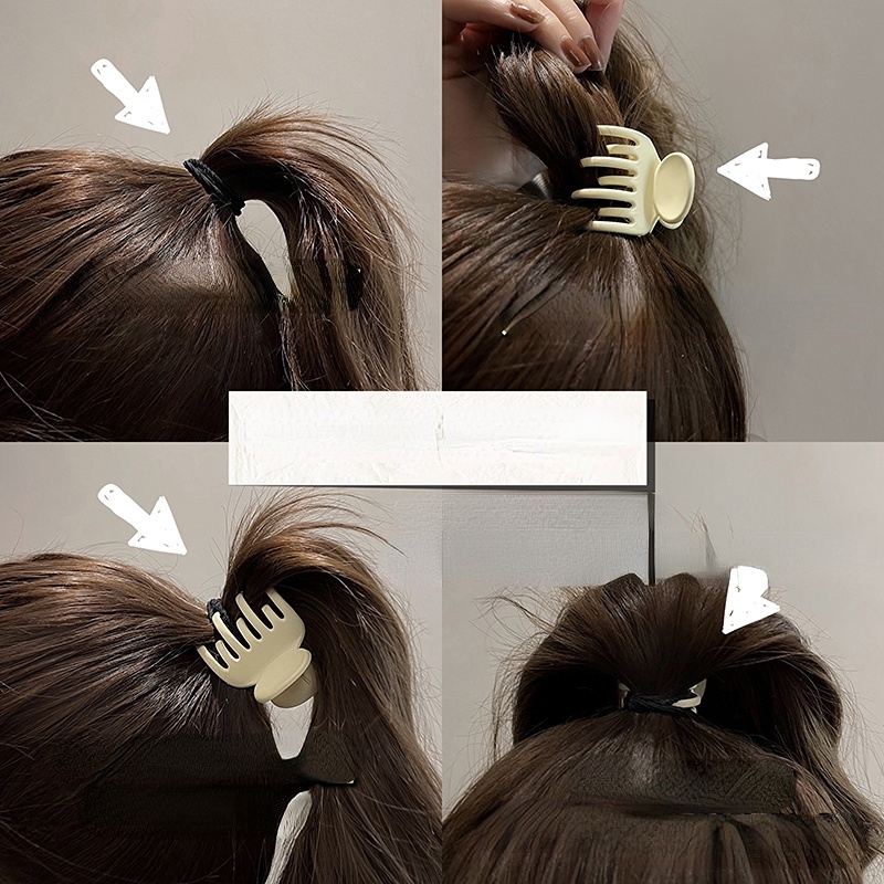Jepit Rambut Ponytail Warna Hitam Gaya Korea Untuk Wanita