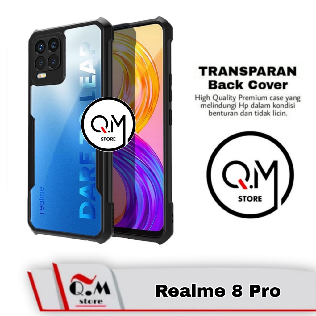 Case Realme 8 Pro Shockproof Transparent Armor Casing Pelindung Back Cover