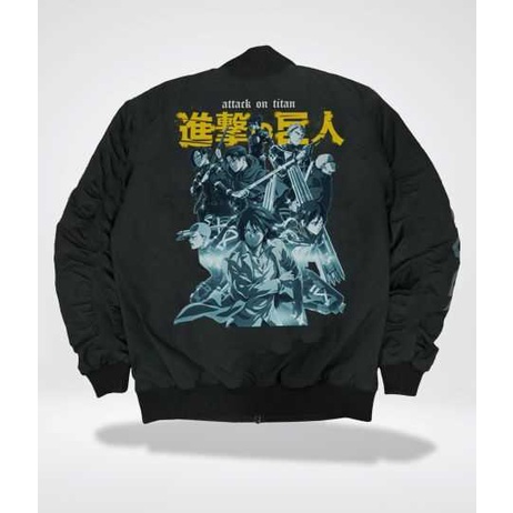 Jaket Bomber RRQ Hoshi Terbaru Anime Attack On Titan Big Size S M L XL XXL 3XL 4XL 5XL Rex Regum Qeo