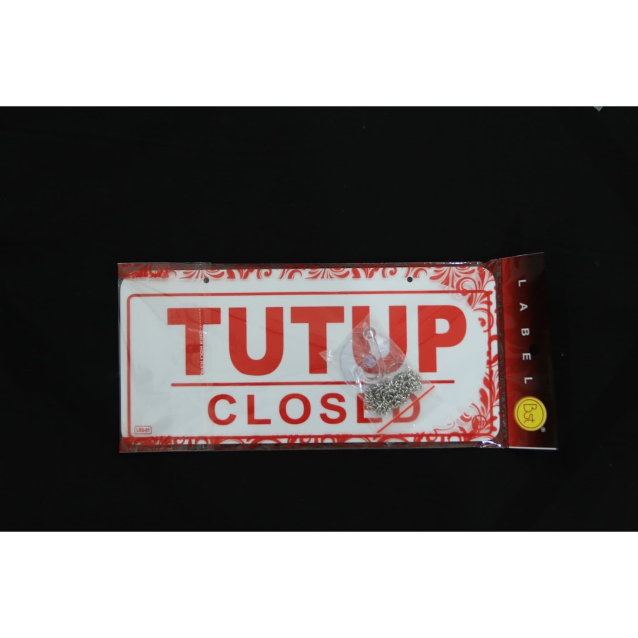 

PAPAN LABEL AKRILIK BUKA/OPEN TUTUP/CLOSED GANTUNG BOLAK-BALIK BESAR