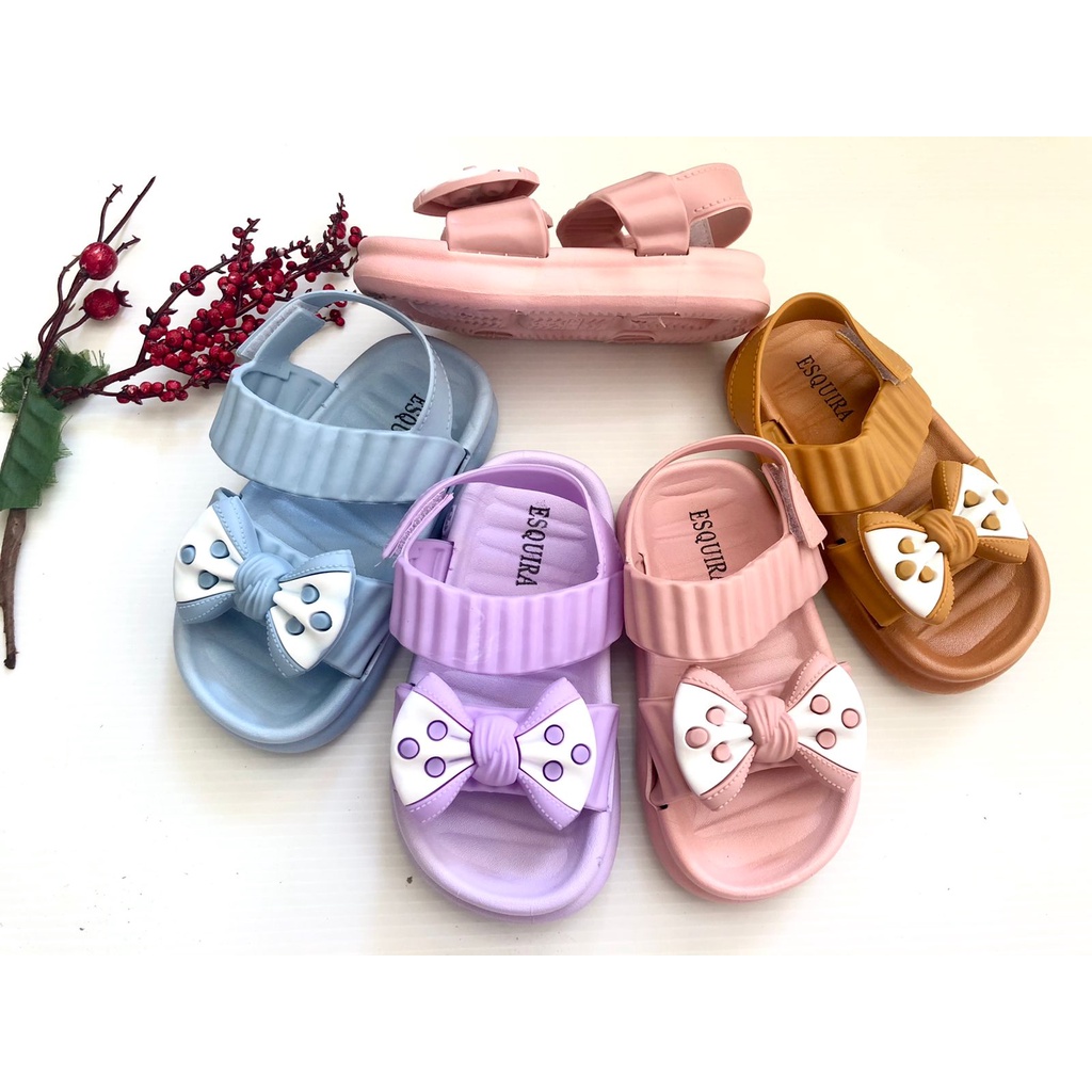 Sandal Jelly Anak Perempuan Pita Import Korea 2 3 4 Tahun