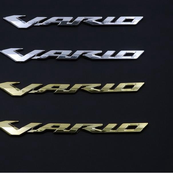 Emblem Vario 125 / 150 Chrome Timbul - Kiri Kanan - Import Thailand - Black