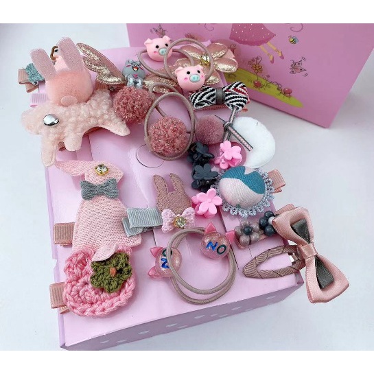 SET JEPIT IKAT RAMBUT ANAK ISI 24 PCS / PACK IMPORT LUCU MURAH / HAIR ACCESSORIES ANAK PEREMPUAN KOREA KARAKTER