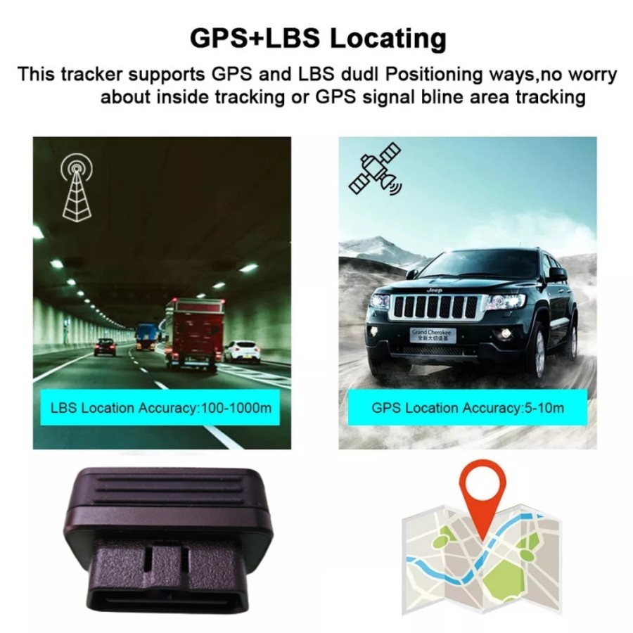 NA - GPS TRACKER 4G LTE OBD MOBIL PELACAK LOKASI MOBIL REALTIME P6 - GPS + SIM CARD