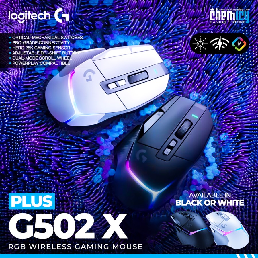 Logitech G502X / G502 X Plus Lightspeed Wireless RGB Gaming Mouse