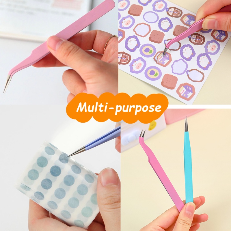 8pcs Scrapbook Tool Set Tweezers Scraper Mini Base Plate Shovel Prevents Sticker Curling Cute Hand Account Diary Decoration Stationery